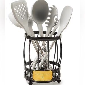 MacKenzie-Childs Sterling Check Utensil Set & Holder NWOT